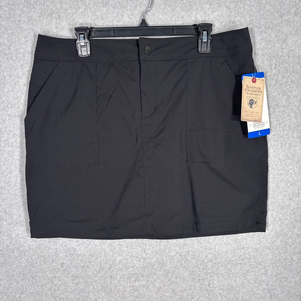 NEW Boston Traders Ripstop Skort Skirt Large Hiking Golf Utility Shorts Nylon